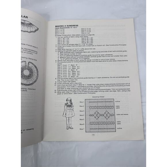 Vintage 1981 English Smocking The Childrens Corner Instructions, Ideas, Patterns - Picture 5 of 5